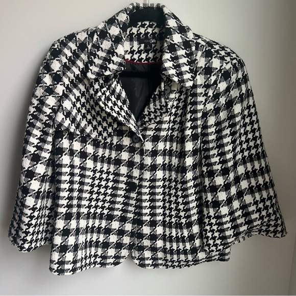 East 5th Black and White Houndstooth Blazer - Size L - Picture 2 of 5